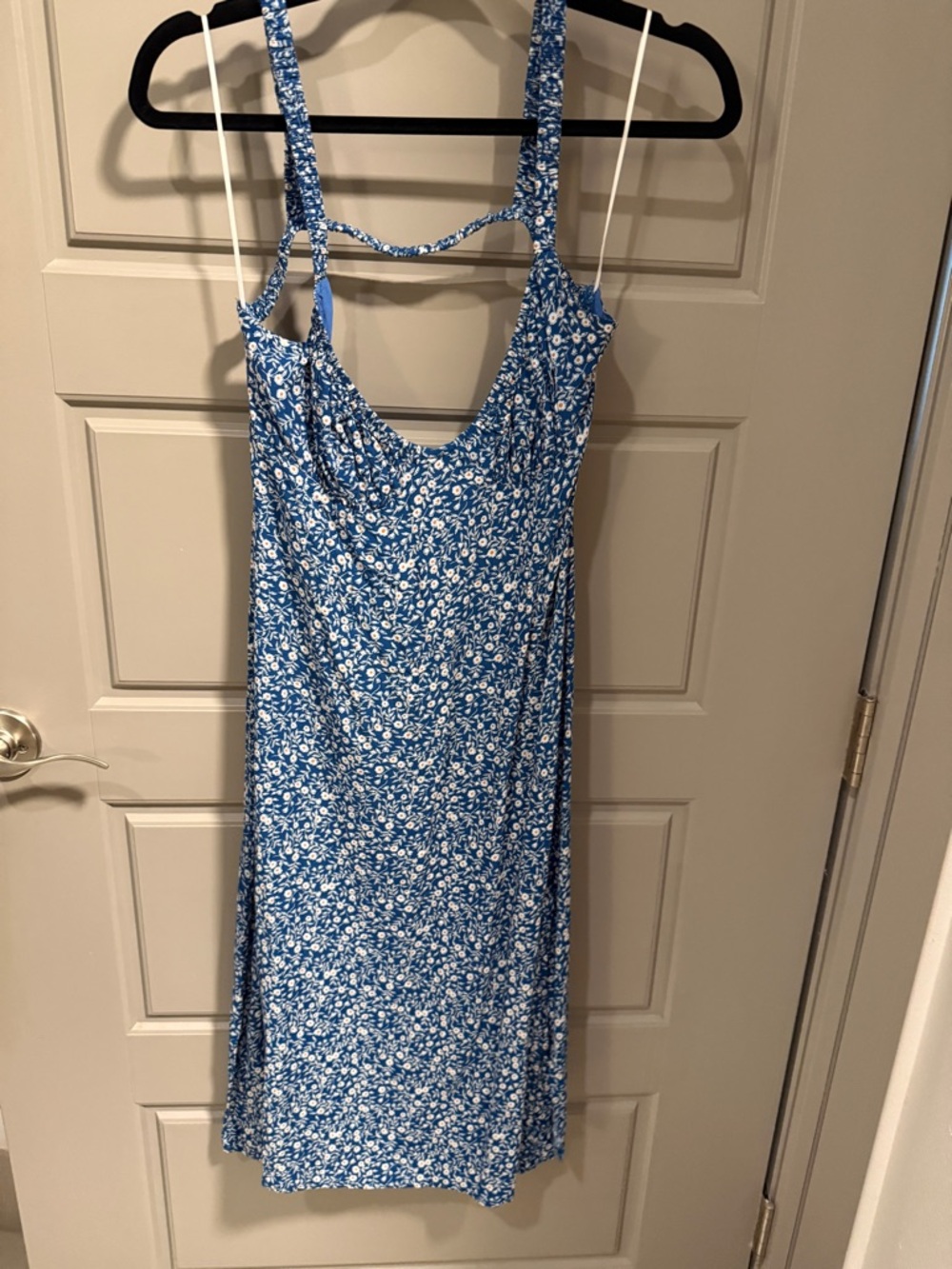 Blue Floral Slip Dress